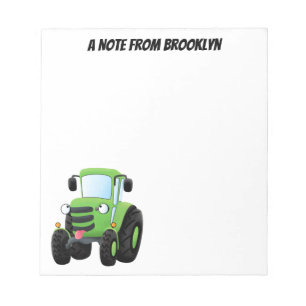Niedliche Cartoon-Darstellung des Happy Farm Notizblock