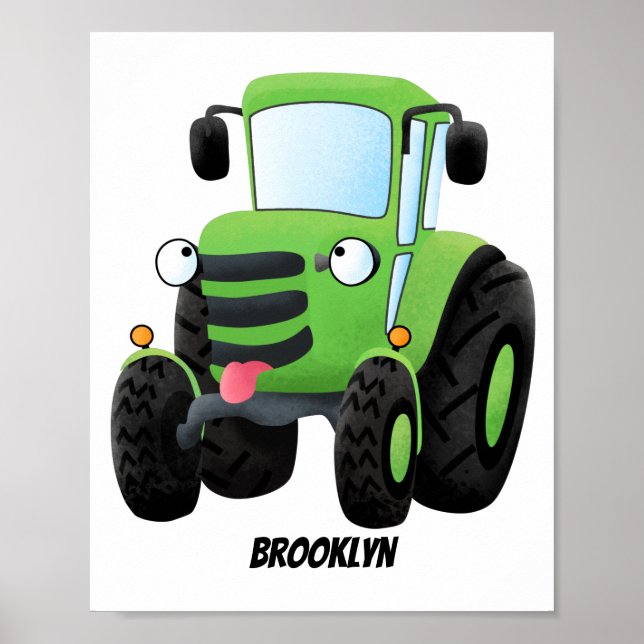 Niedliche Cartoon-Darstellung des Happy Farm Poster (Vorne)