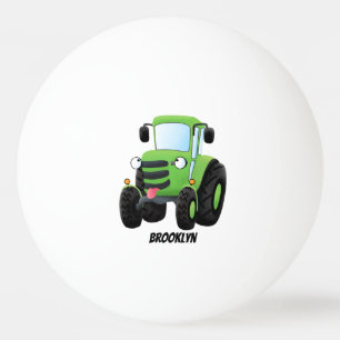 Niedliche Cartoon-Darstellung des Happy Farm Tischtennisball