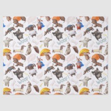 Niedliche Cartoon Dogs Decoupage
