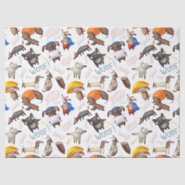 Niedliche Cartoon Dogs Decoupage Seidenpapier
