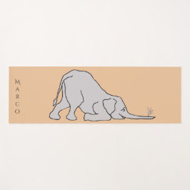 Niedliche Cartoon-Elefant-und Mäuseyoga-Posen Yogamatte
