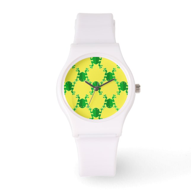 Niedliche Cartoon Frosch Armbanduhr (Vorderseite)