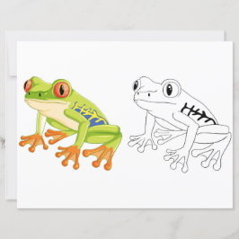 Niedliche Cartoon-Froschfärberseite