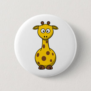 Niedliche Cartoon-Giraffe Button