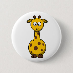 Niedliche Cartoon-Giraffe Clipart Button