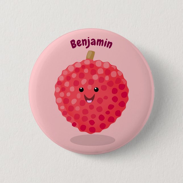 Niedliche Cartoon-Illustration Button (Vorderseite)