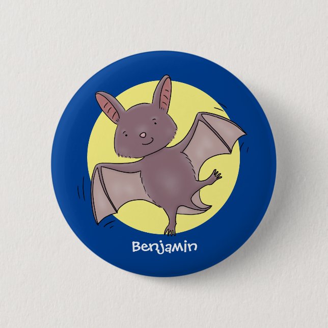 Niedliche Cartoon-Illustration Button (Vorderseite)