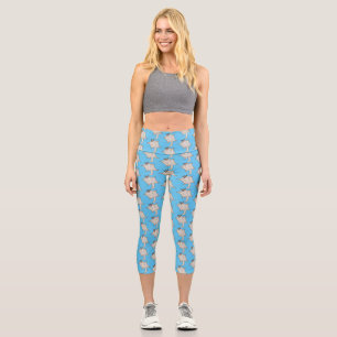 Niedliche Cartoon-Illustration Capri Leggings