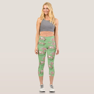 Niedliche Cartoon-Illustration Capri Leggings