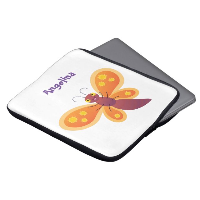 Niedliche Cartoon-Illustration Laptopschutzhülle (Vorne Oben)
