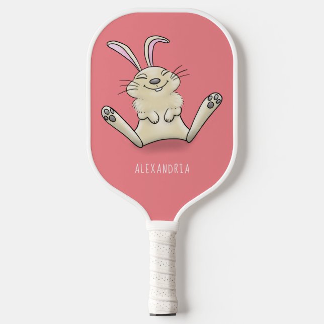 Niedliche Cartoon-Illustration Pickleball Schläger (Vorderseite)