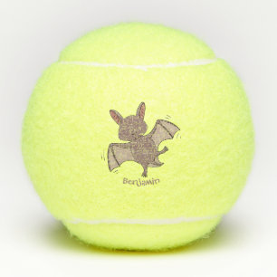 Niedliche Cartoon-Illustration Tennisbälle