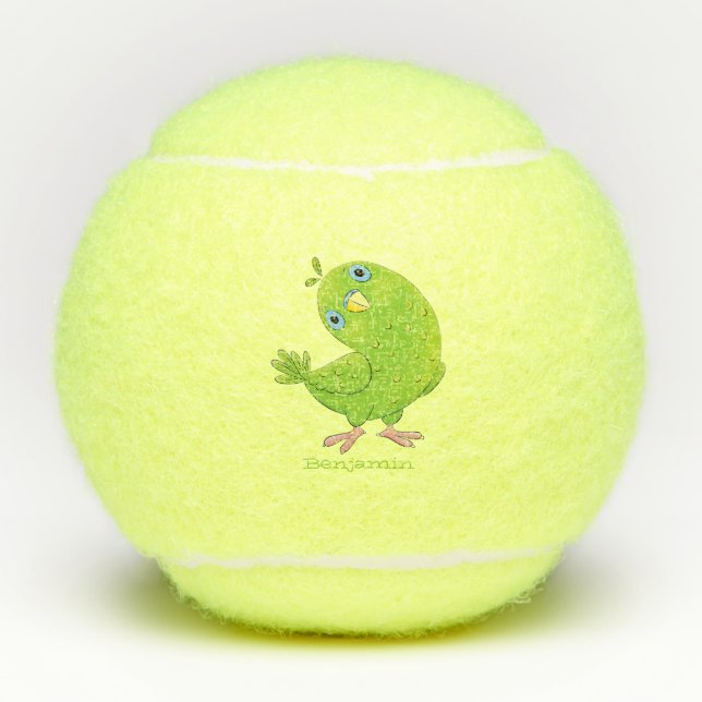 Niedliche Cartoon-Illustration Tennisbälle (Vorderseite)