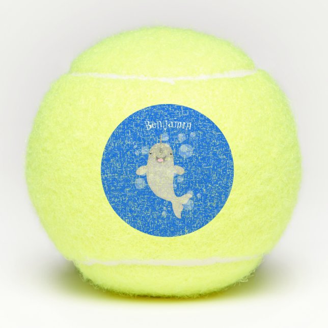 Niedliche Cartoon-Illustration Tennisbälle (Vorderseite)