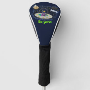 Niedliche Cartoon-Illustration über Fische im Welt Golf Headcover
