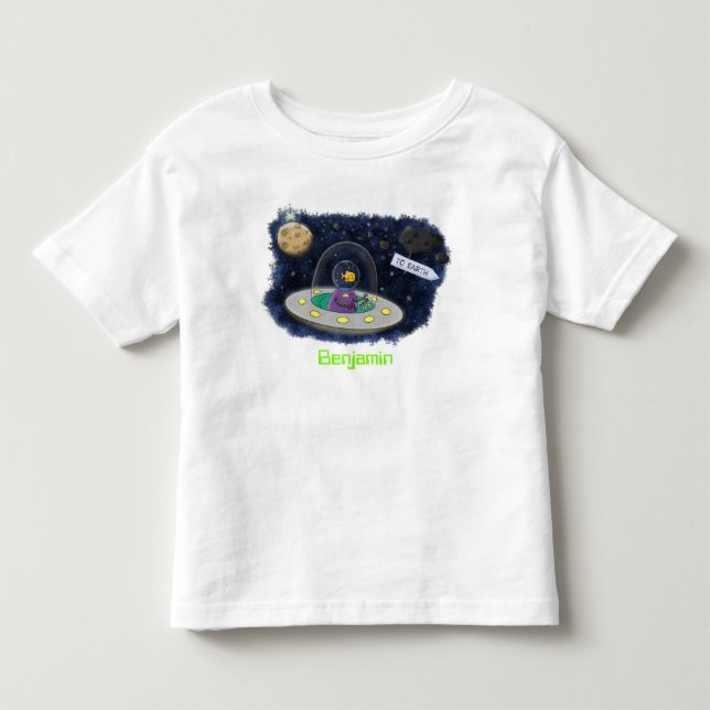 Niedliche Cartoon-Illustration über Fische im Welt Kleinkind T-shirt (Vorderseite)