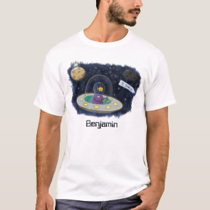 Niedliche Cartoon-Illustration über Fische im Welt T-Shirt
