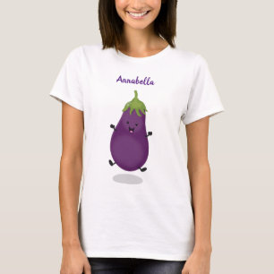Niedliche Cartoon-Illustration von Auberginen T-Shirt