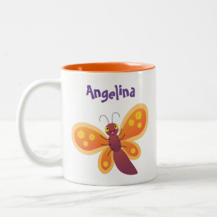 Niedliche Cartoon-Illustration Zweifarbige Tasse