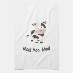 Niedliche Cartoon-Kuh MOO-MOO-MOO Handtuch
