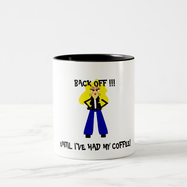 Niedliche Cartoon-Mädchen-Kaffee-Tasse Zweifarbige Tasse (Mittel)