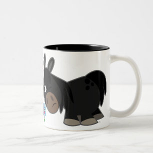Niedliche Cartoon Ponies Standoff-Tasse Zweifarbige Tasse