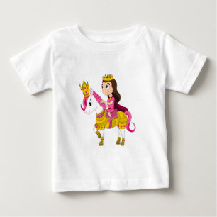Niedliche Cartoon-Prinzessin Baby T-shirt