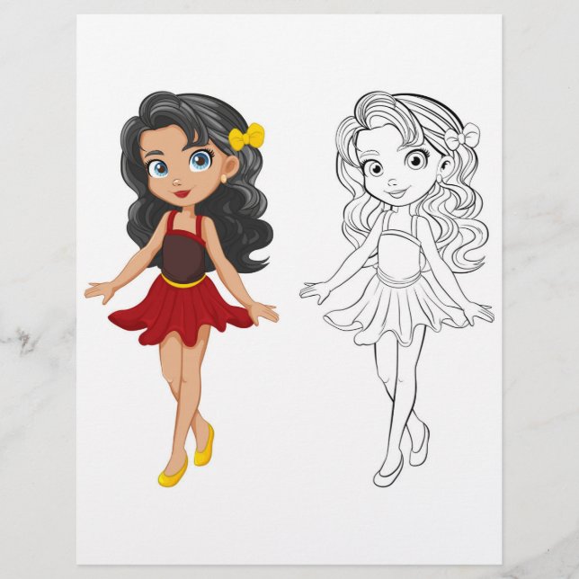 Niedliche Cartoon-Puppensteife Flyer (Vorne)