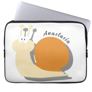Niedliche Cartoon Schnecke Personalisiert Laptopschutzhülle
