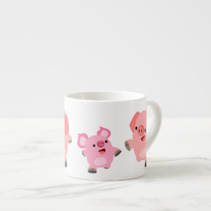 Niedliche Cartoon-Schweine Espressotasse