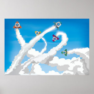 Niedliche Cartoon Spielautomaten! Poster