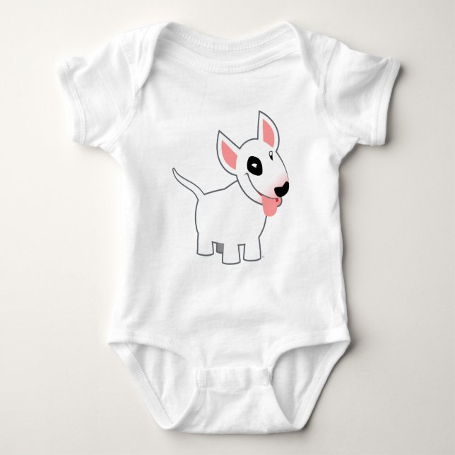 Niedliche Cartoon-Stier-Terrier-Baby-Kleidung Baby Strampler (Vorderseite)