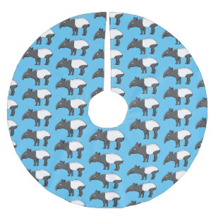 Niedliche Cartoon Tape Illustration Polyester Weihnachtsbaumdecke