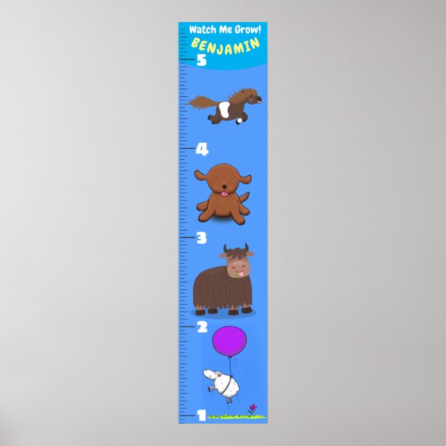 Niedliche Cartoon-Wachstumstabelle für lustige Nut Poster (Vorne)