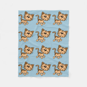 niedliche Cartoonkatze Fleecedecke
