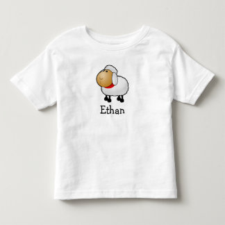 Niedliche Cartoonschafe personalisiert mit Kleinkind T-shirt