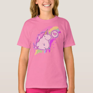 Niedliche Cartoonunicorn-Liebe T-Shirt