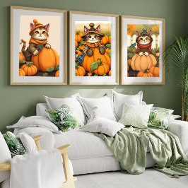 Niedliche Cat Autumn Pumpkin Collection