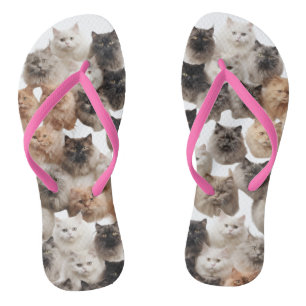 Niedliche Cat Faces Stilvoller Sommer Flip Flops