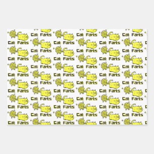 Niedliche Cat-Furzen Geschenkpapier Set