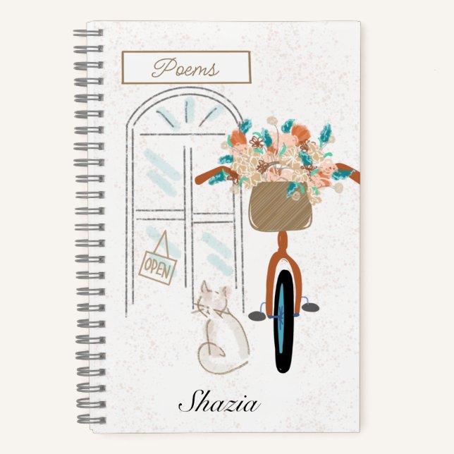 Niedliche Cat Girls Custom Poetry Notizbuch (Vorderseite)
