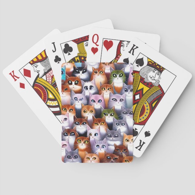 Niedliche Cat Graphic Spielkarten (Rückseite)