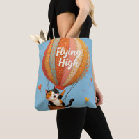 Niedliche Cat Hot Air Ballon Whimsikkunst