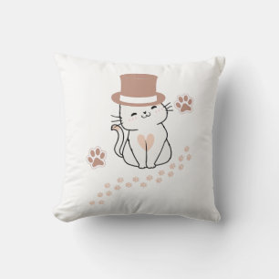 NIEDLICHE CAT-LOVERE HAT, BLUME CAT KISSEN