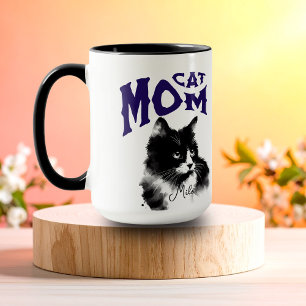 Niedliche CAT-MAMA für Schwarzes Wasser Tasse
