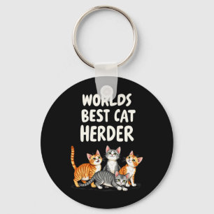 Niedliche Cat Mama Wellds Bestes Cat Herder Funny Schlüsselanhänger