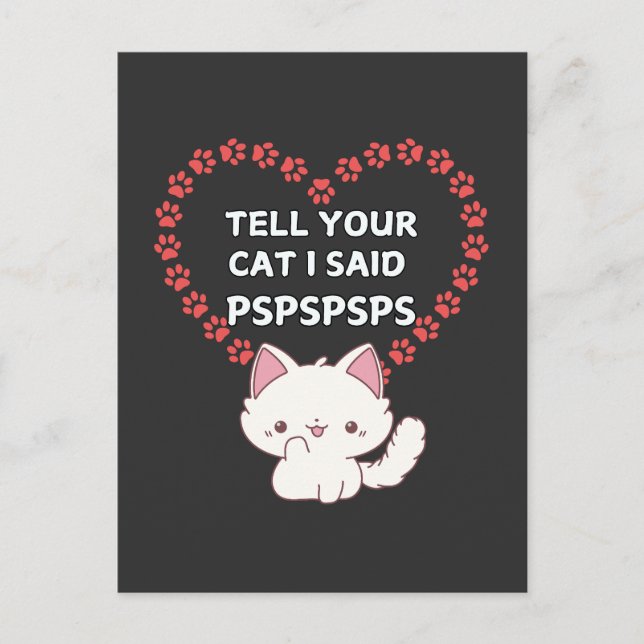 Niedliche Cat Owner Card - Funny Cat Postkarte (Vorderseite)