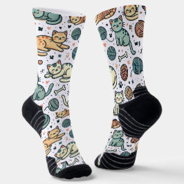 Niedliche Cat Pattern Socken - Adortable Feline De