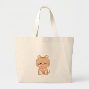 NIEDLICHE CAT STUDENT-KATZKATZLOVERE - DESIGN JUMBO STOFFBEUTEL